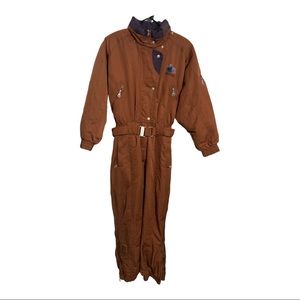 Nevica Vintage 90s Brown Ski Suit woman’s size 8